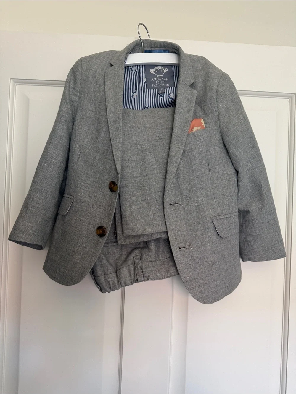 Appaman Boys Size 5 Graphite Suit